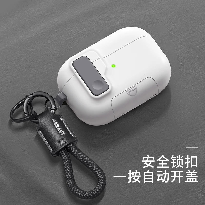 AirPods Pro 3 Case with Magnetic Phone Stand & Hook – Auto Lock TPU Shockproof Cover (2025)