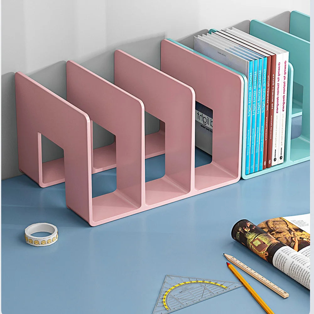 Acrylic Bookstand Transparent Student Desktop Storage Bookstand Book Holder Desk Office Stationery Storage Bookshelf