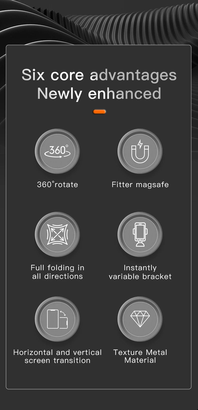 2025 Double Sided MagSafe Phone Stand Magnetic Phone Ring Holder Kickstand Magnet Grip for Phone 15 14 Android Gym Car Holder