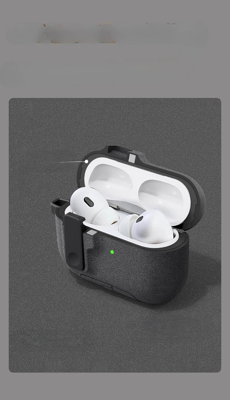 AirPods Pro 3 Case with Magnetic Phone Stand & Hook – Auto Lock TPU Shockproof Cover (2025)