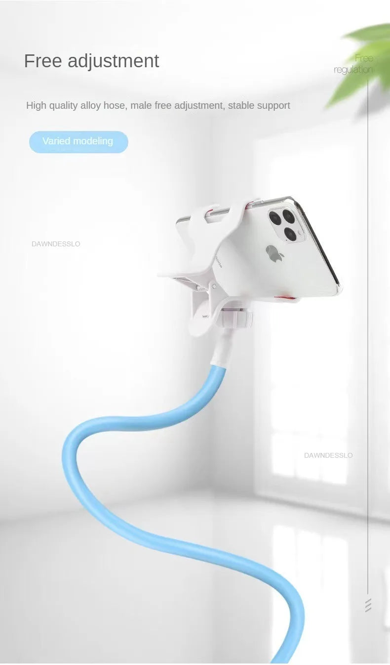 100cm Phone Clip on Stand Holder with Grip Flexible Long Arm Lazy Bracket Mount Clamp for IPhone 15 Pro Accessories Phone Holder