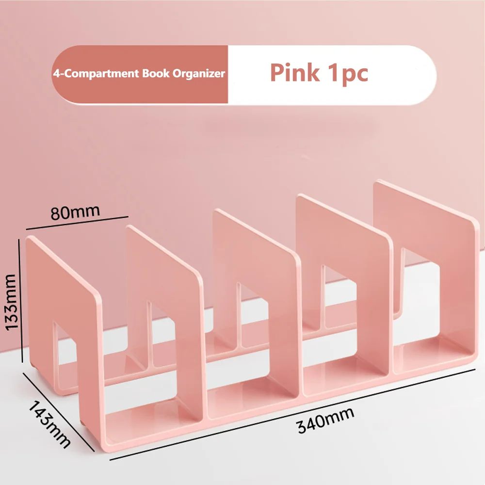 Acrylic Bookstand Transparent Student Desktop Storage Bookstand Book Holder Desk Office Stationery Storage Bookshelf