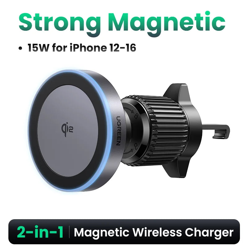 Qi2 Magnetic Wireless Car Charger – 25W Fast Charging MagSafe Mount for iPhone 16, 15, 14