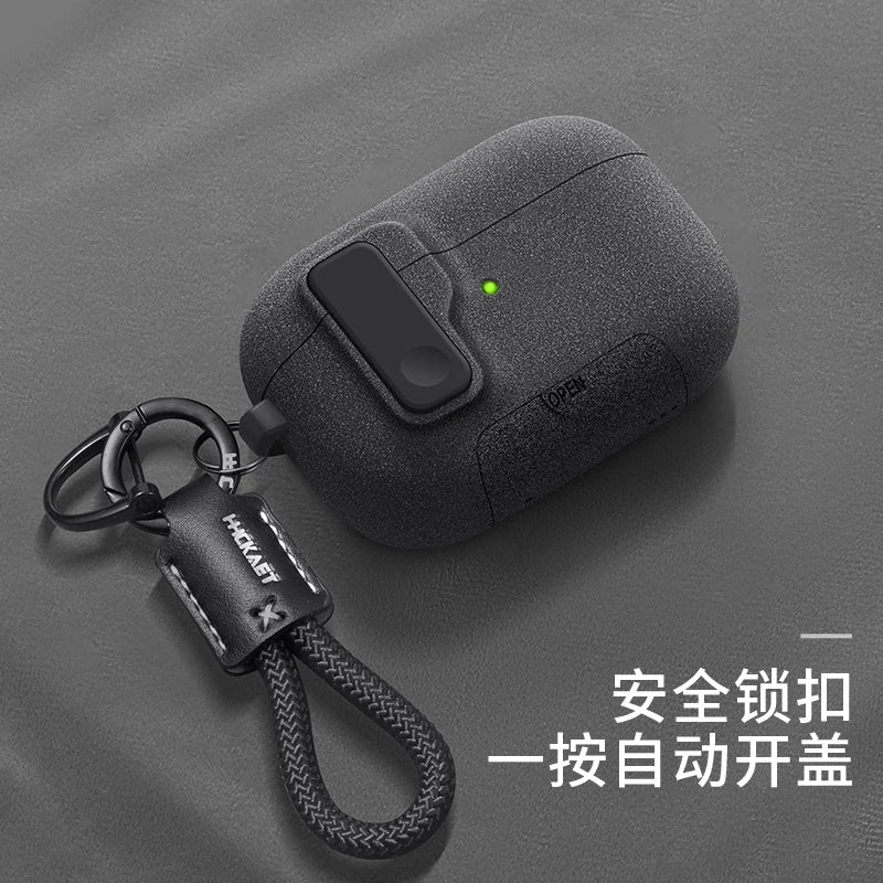 AirPods Pro 3 Case with Magnetic Phone Stand & Hook – Auto Lock TPU Shockproof Cover (2025)