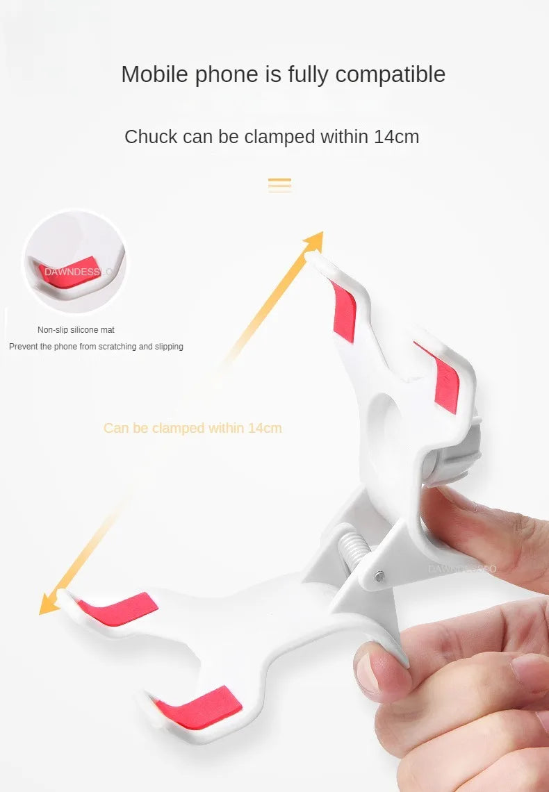 100cm Phone Clip on Stand Holder with Grip Flexible Long Arm Lazy Bracket Mount Clamp for IPhone 15 Pro Accessories Phone Holder