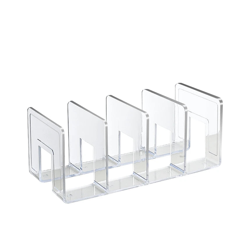 Acrylic Bookstand Transparent Student Desktop Storage Bookstand Book Holder Desk Office Stationery Storage Bookshelf