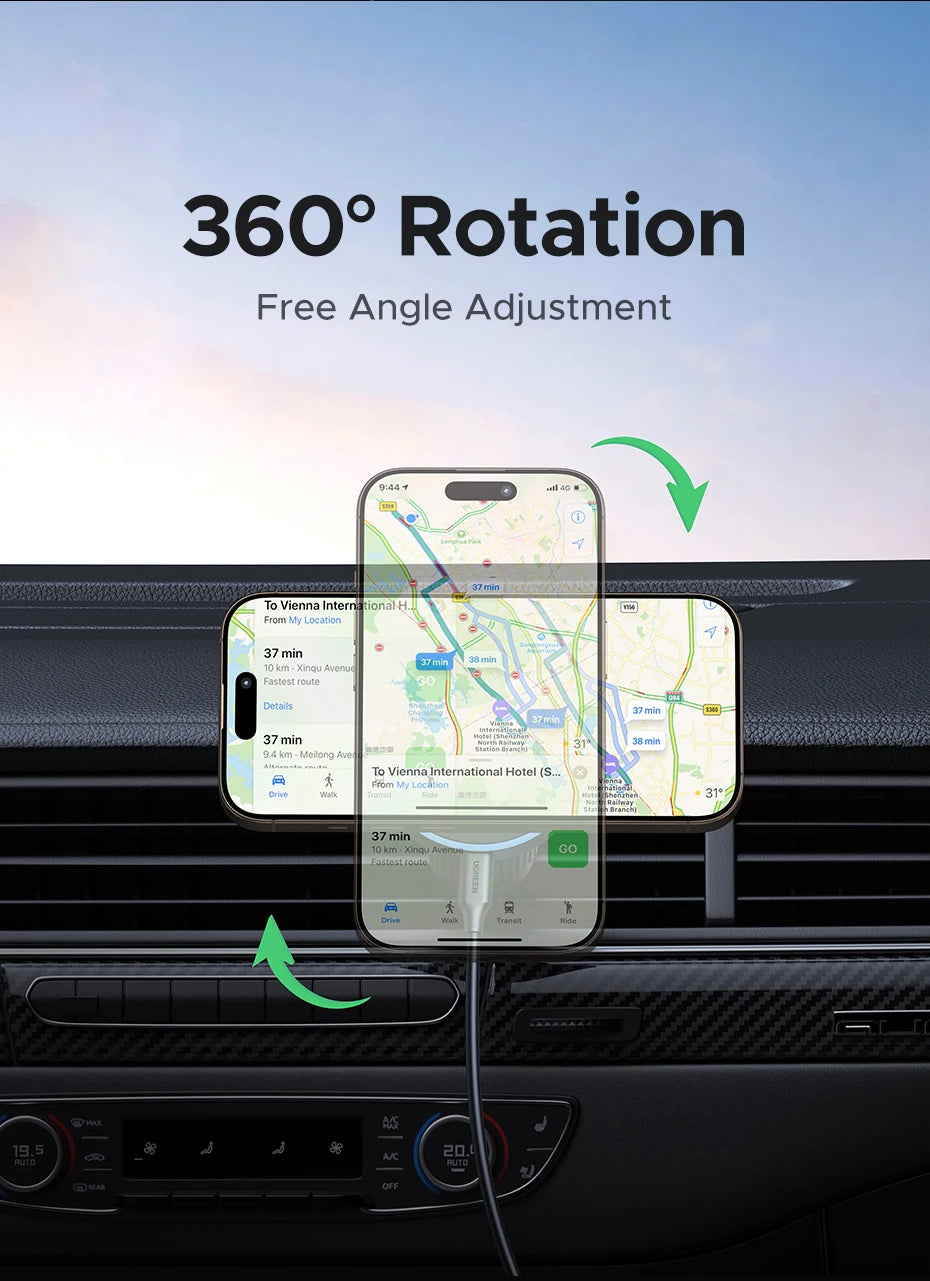 Qi2 Magnetic Wireless Car Charger – 25W Fast Charging MagSafe Mount for iPhone 16, 15, 14