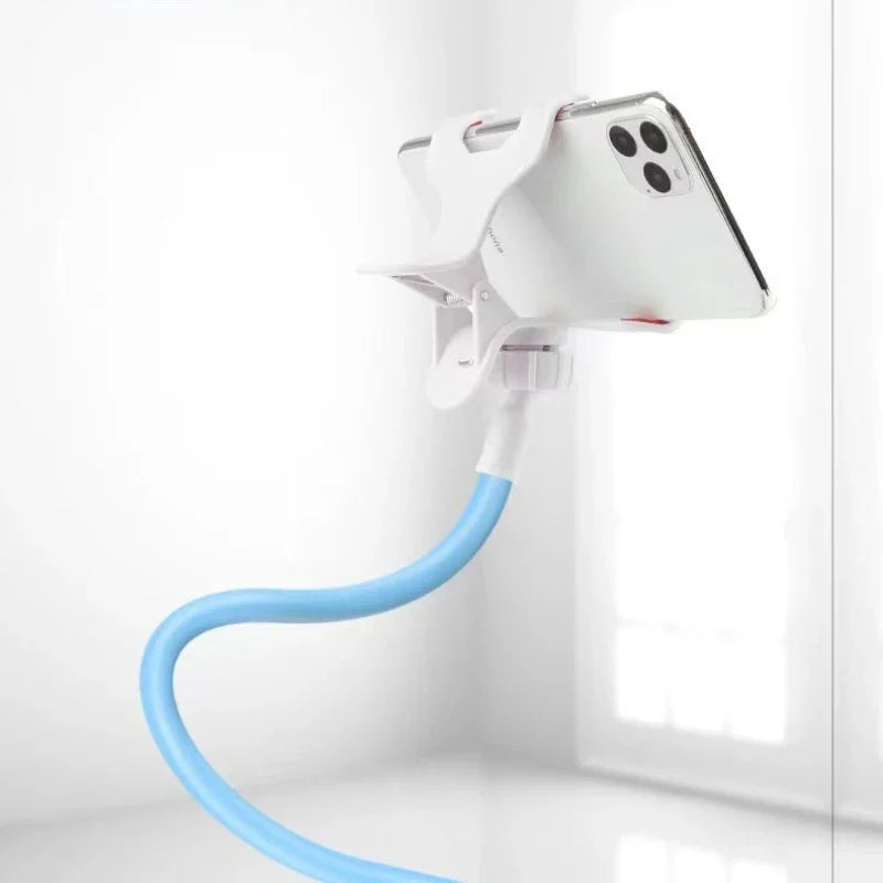 100cm Phone Clip on Stand Holder with Grip Flexible Long Arm Lazy Bracket Mount Clamp for IPhone 15 Pro Accessories Phone Holder