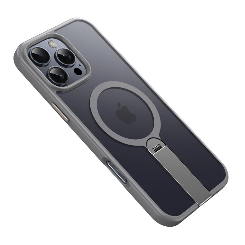 360° Magnetic Phone Case with Hidden Stand – MagSafe Compatible for iPhone 16/15/14/13/12