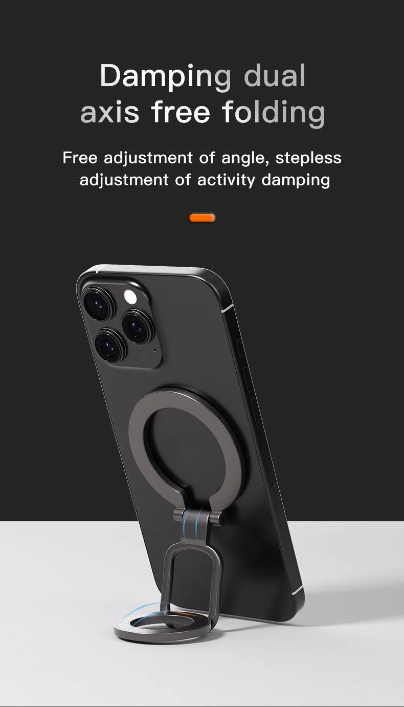 2025 Double Sided MagSafe Phone Stand Magnetic Phone Ring Holder Kickstand Magnet Grip for Phone 15 14 Android Gym Car Holder