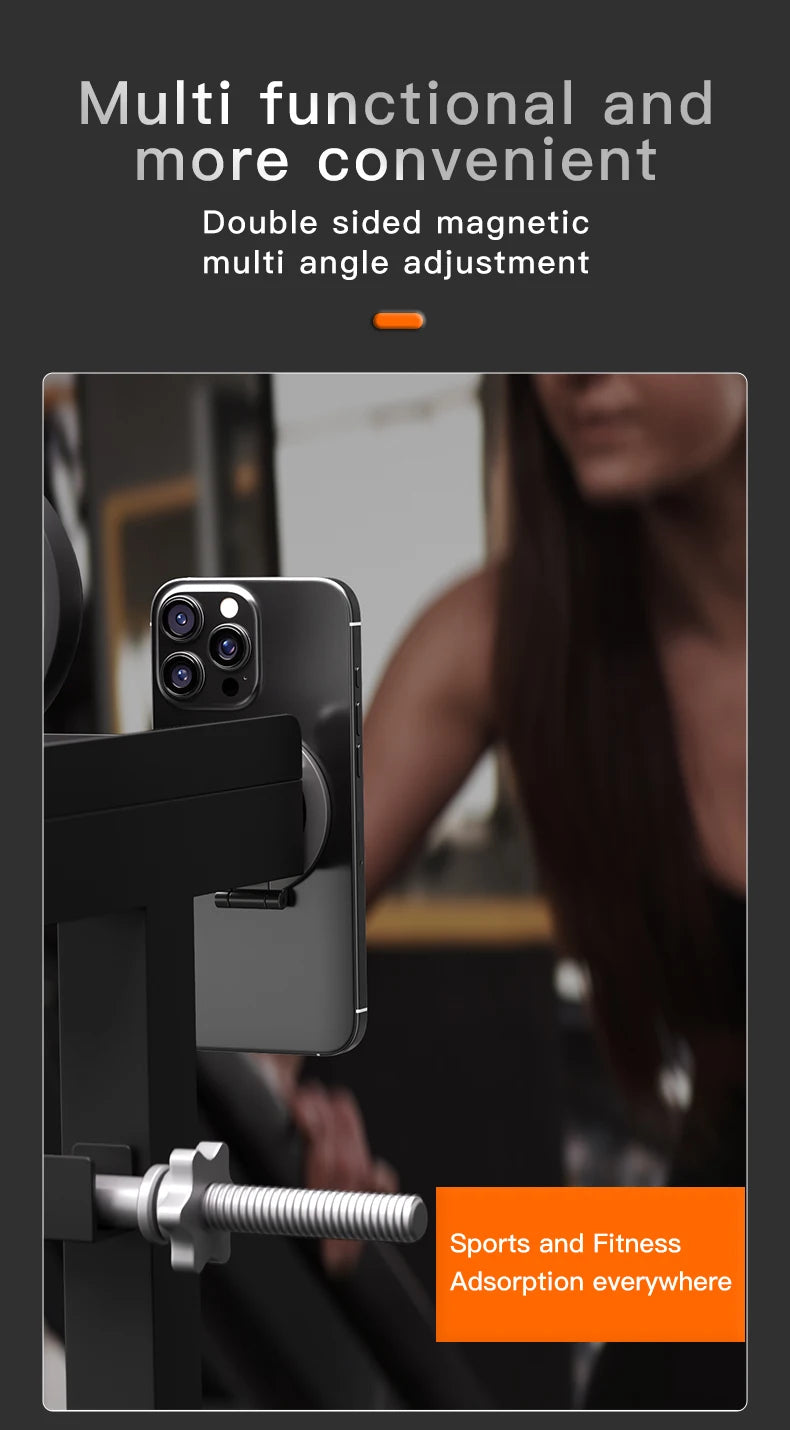 2025 Double Sided MagSafe Phone Stand Magnetic Phone Ring Holder Kickstand Magnet Grip for Phone 15 14 Android Gym Car Holder