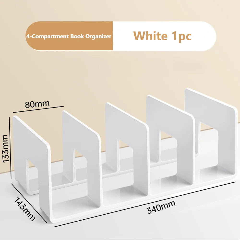 Acrylic Bookstand Transparent Student Desktop Storage Bookstand Book Holder Desk Office Stationery Storage Bookshelf