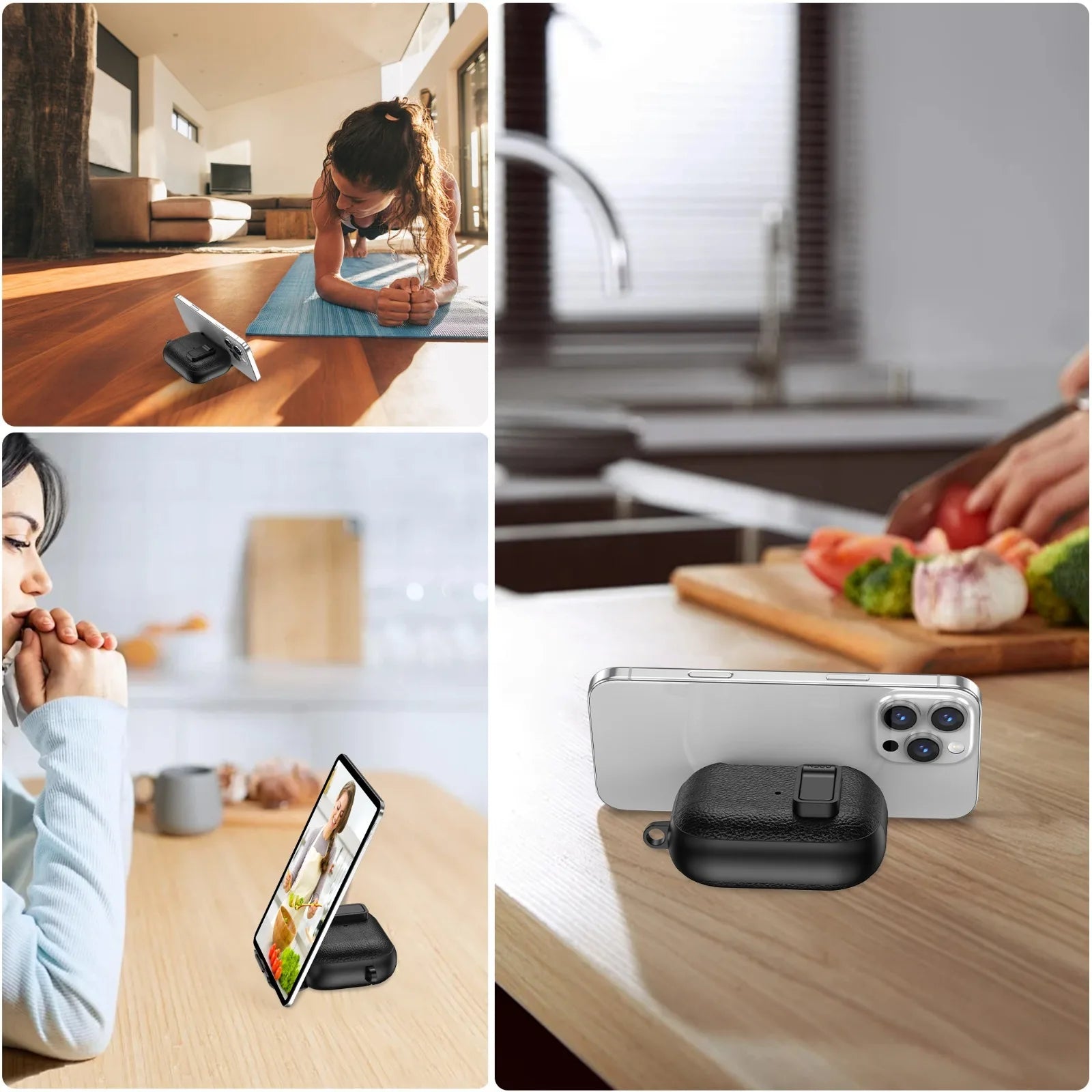 AirPods Case with Phone Holder Hook – Compatible with AirPods Pro 3, Pro 2, AirPods 1/2/3/4