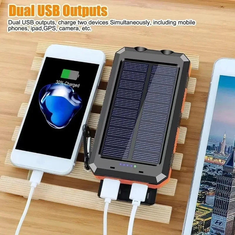 200000mAh Solar Power Bank – Portable High Capacity Fast Charging External Battery for iPhone & Android