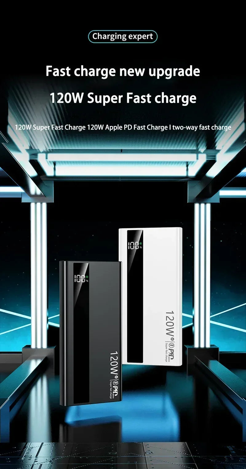 500000mAh Power Bank 120W Fast Charging Large Capacity Power Bank PD 20W Suitable For All Mobile Phones Long Endurance