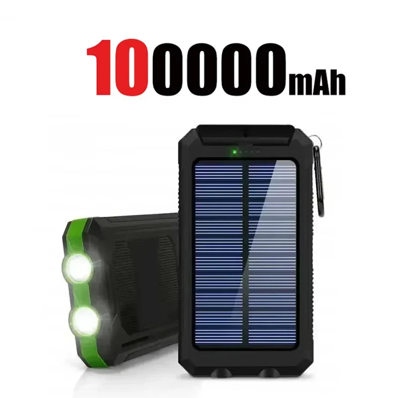 200000mAh Solar Power Bank – Portable High Capacity Fast Charging External Battery for iPhone & Android