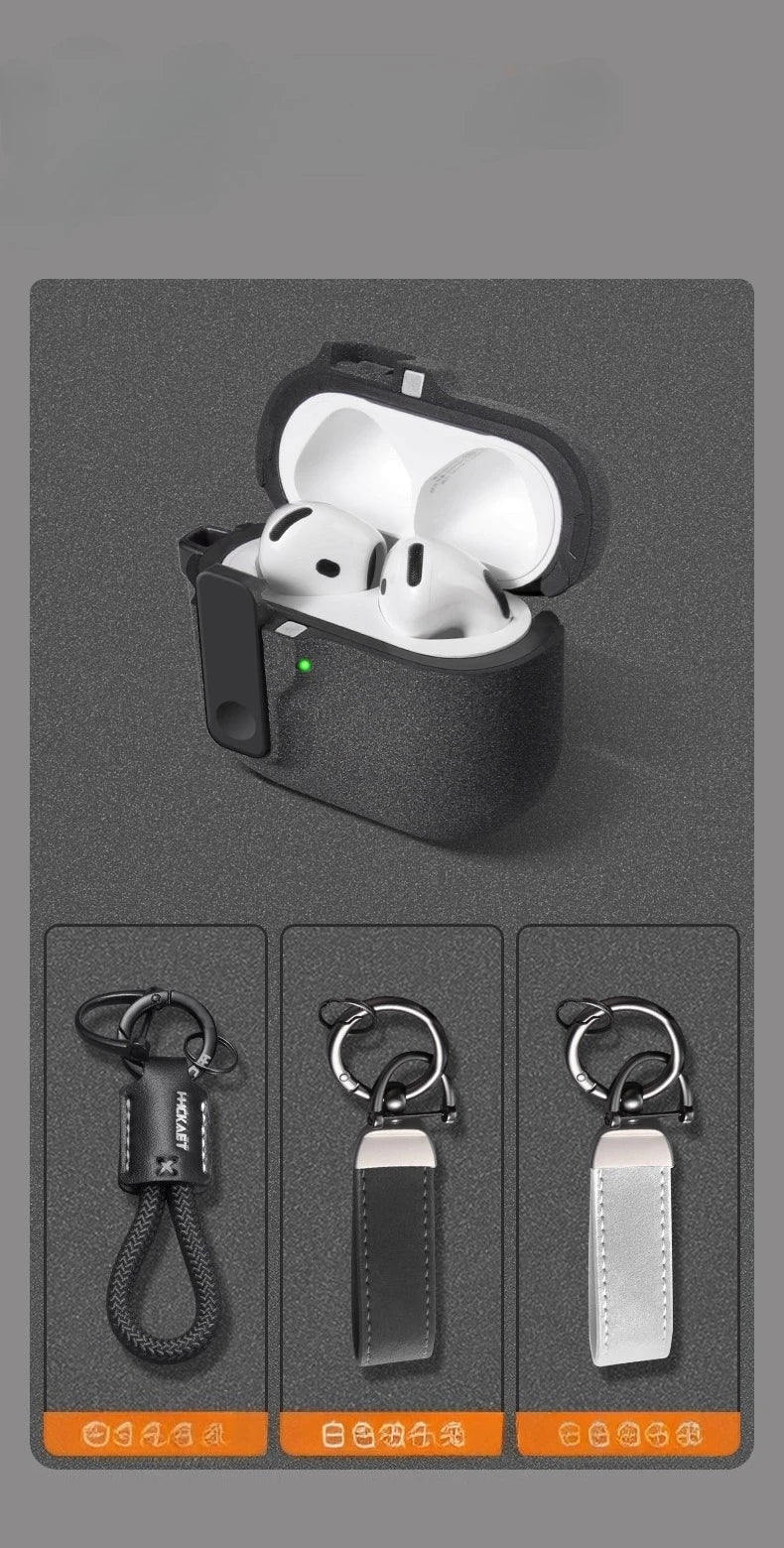 AirPods Pro 3 Case with Magnetic Phone Stand & Hook – Auto Lock TPU Shockproof Cover (2025)