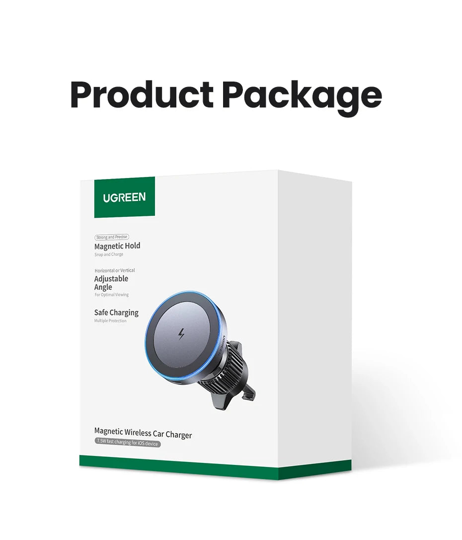 Qi2 15W Magnetic Wireless Car Charger with LED - Premium MagSafe Mount for iPhone 16/15