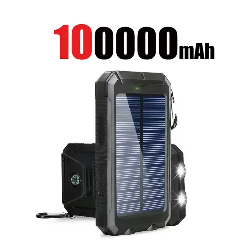 200000mAh Solar Power Bank – Portable High Capacity Fast Charging External Battery for iPhone & Android