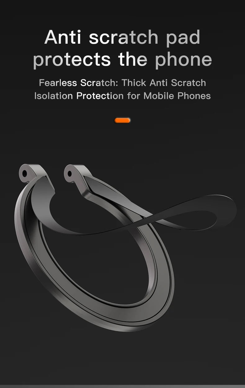 2025 Double Sided MagSafe Phone Stand Magnetic Phone Ring Holder Kickstand Magnet Grip for Phone 15 14 Android Gym Car Holder