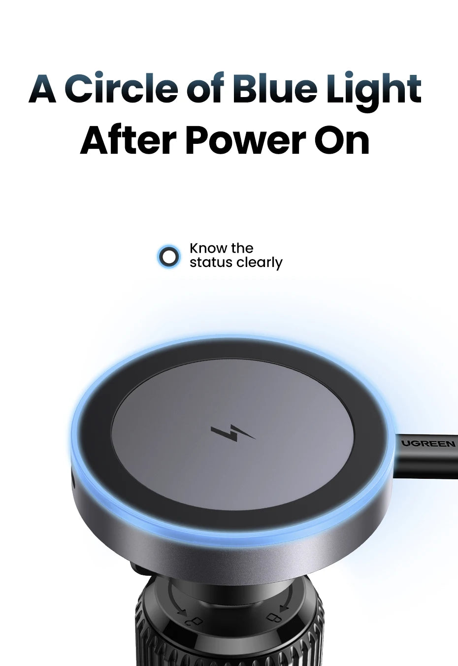 Qi2 15W Magnetic Wireless Car Charger with LED - Premium MagSafe Mount for iPhone 16/15