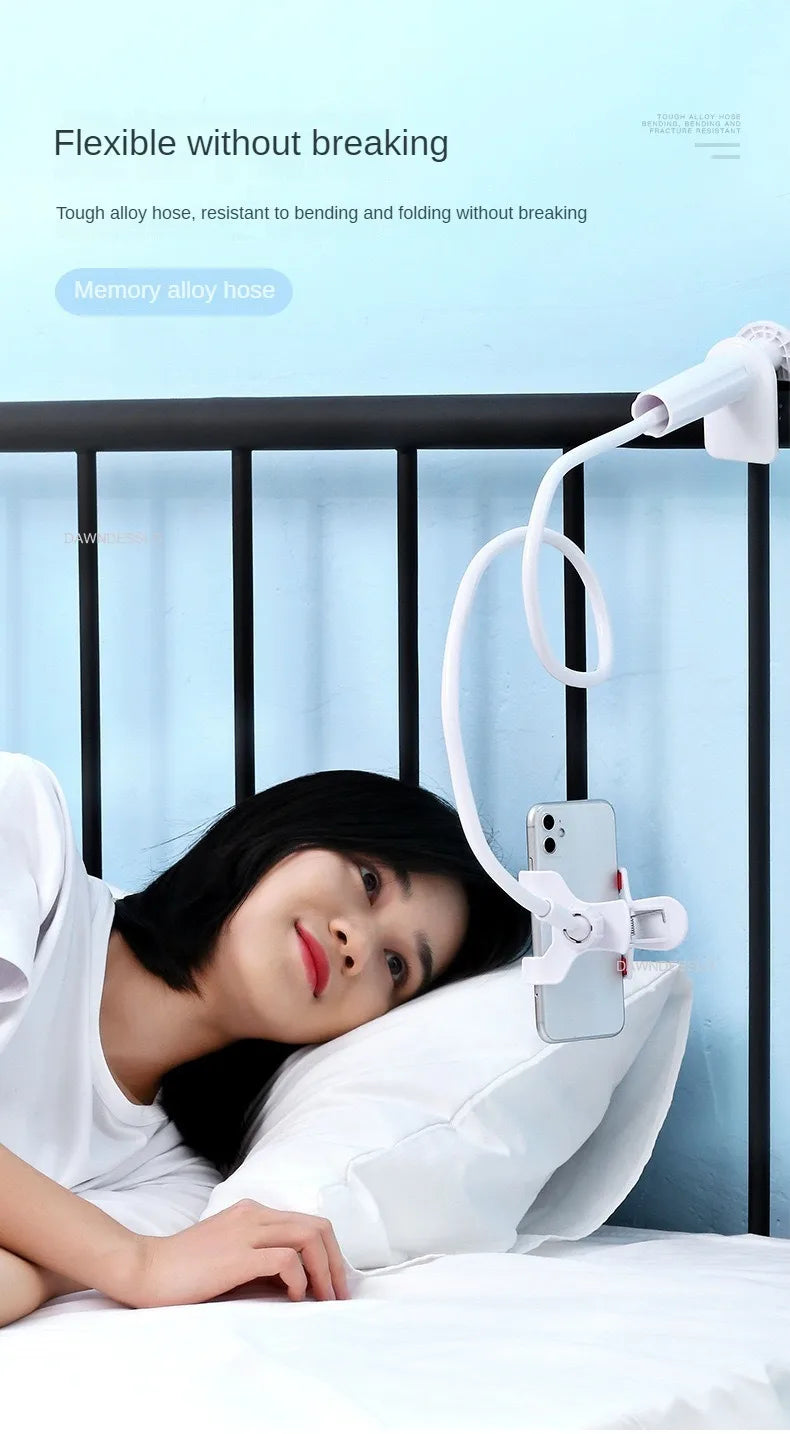 100cm Phone Clip on Stand Holder with Grip Flexible Long Arm Lazy Bracket Mount Clamp for IPhone 15 Pro Accessories Phone Holder