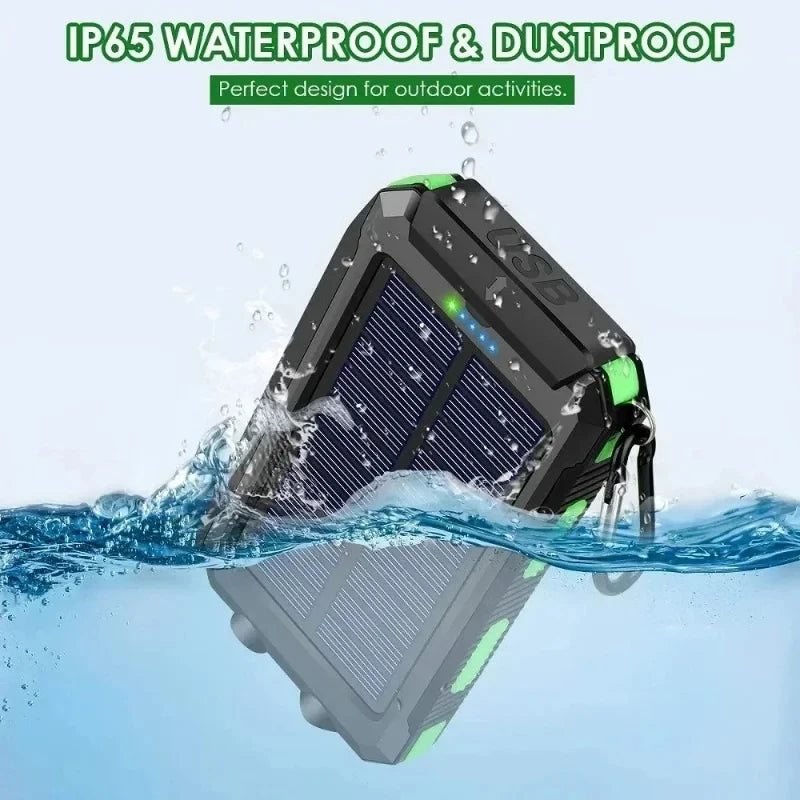 200000mAh Solar Power Bank – Portable High Capacity Fast Charging External Battery for iPhone & Android