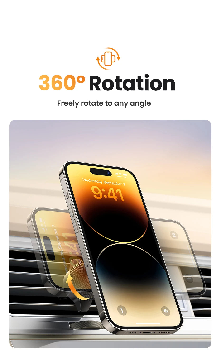 Qi2 15W Magnetic Wireless Car Charger with LED - Premium MagSafe Mount for iPhone 16/15