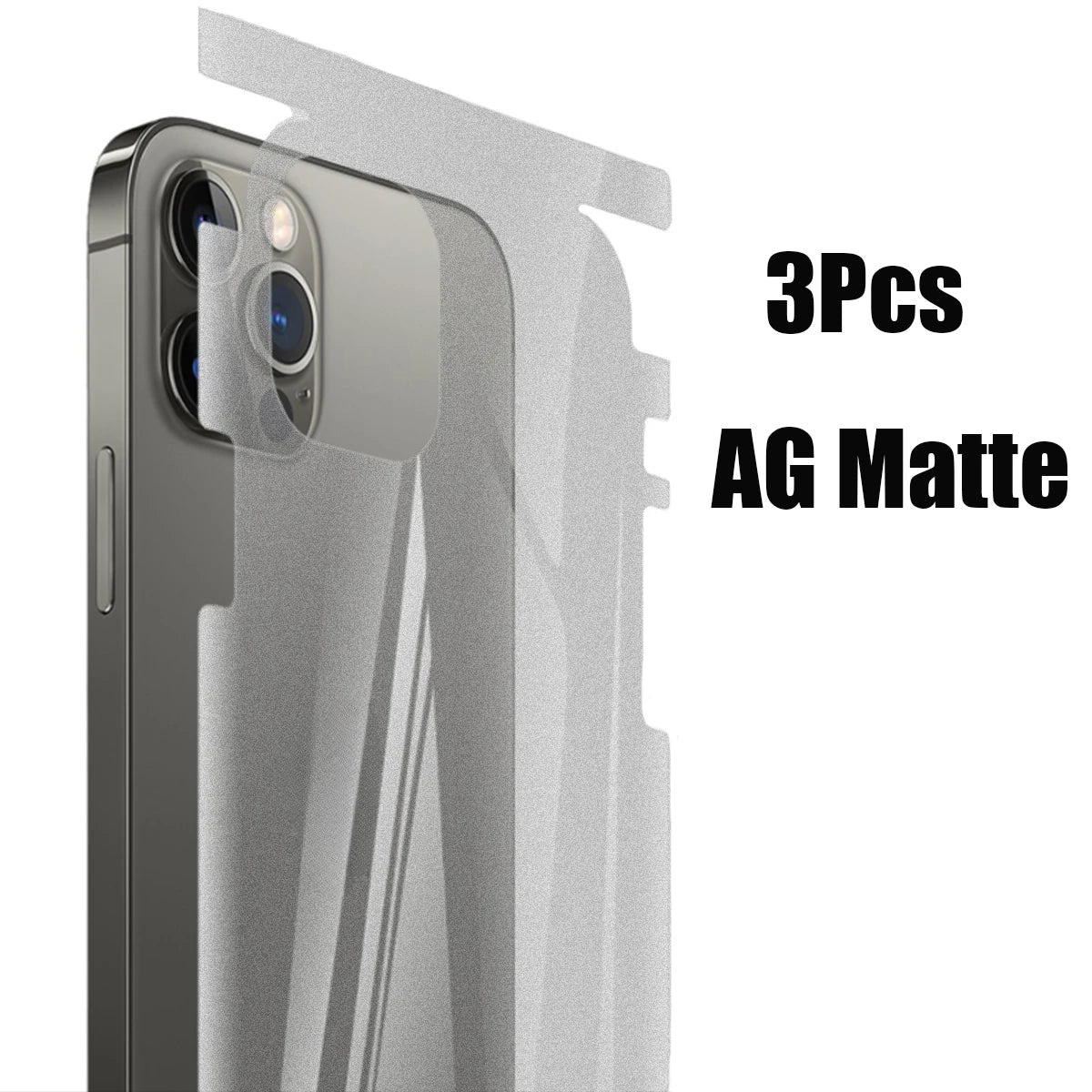 3-Pack iPhone Back Hydrogel Film – Full Back & Side Edge Protector for iPhone 16, 15, 14, 13, 12 Pro Max & Mini