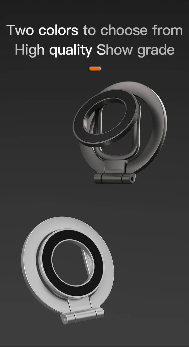 2025 Double Sided MagSafe Phone Stand Magnetic Phone Ring Holder Kickstand Magnet Grip for Phone 15 14 Android Gym Car Holder