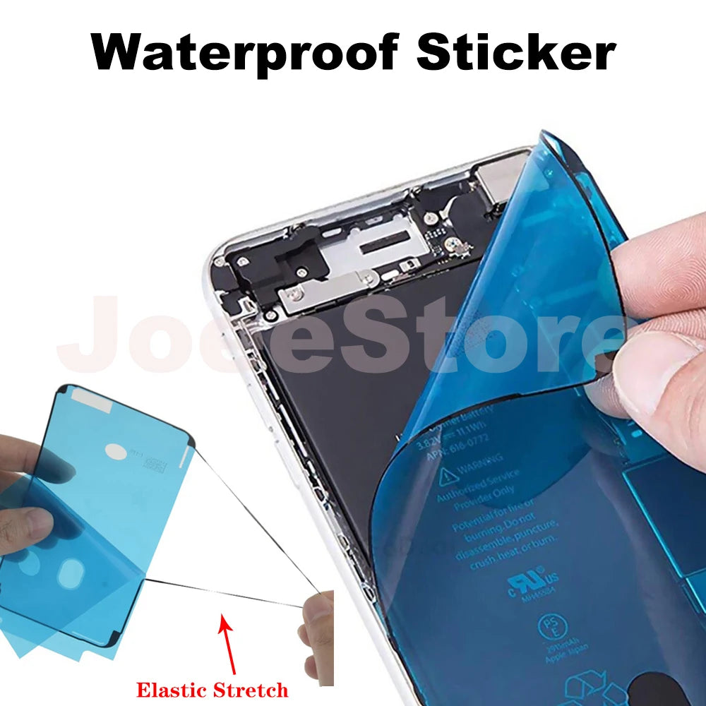 5pcs Waterproof Sticker for iPhone 14 13 12 11 15 XS Pro Max X XR 8 7 Plus 3M Seal Adhesive Pre-Cut LCD Screen Frame Tape Glue