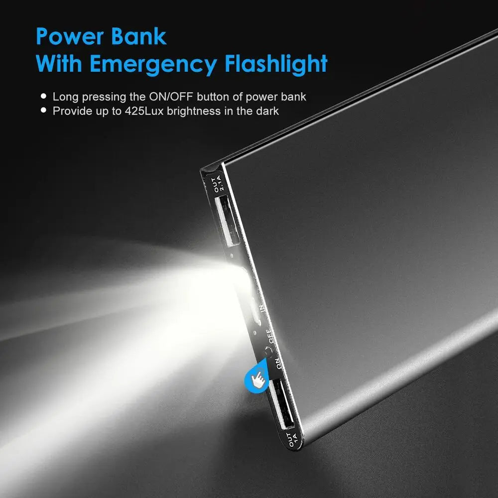 20,000mAh Portable Power Bank – 5V/2.1A Fast Charging for iPhone, Android & Heated Vest