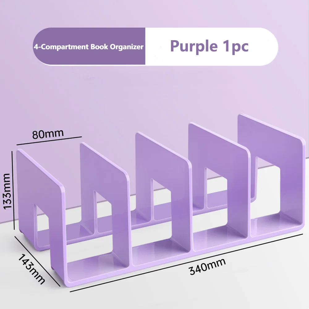 Acrylic Bookstand Transparent Student Desktop Storage Bookstand Book Holder Desk Office Stationery Storage Bookshelf
