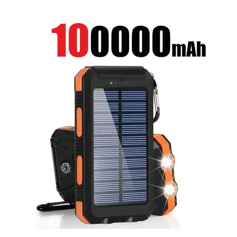 200000mAh Solar Power Bank – Portable High Capacity Fast Charging External Battery for iPhone & Android