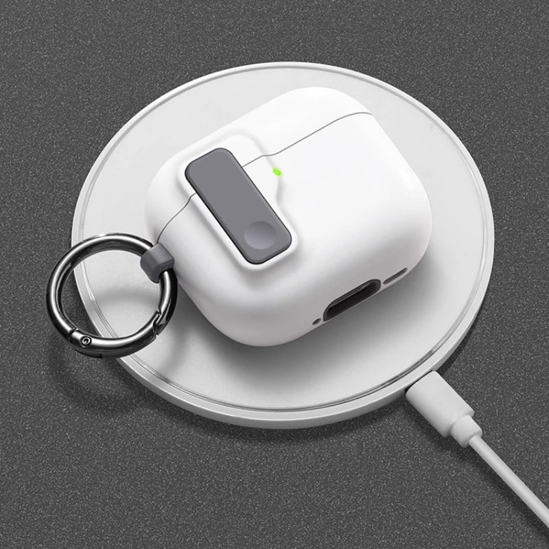 AirPods Pro 3 Case with Magnetic Phone Stand & Hook – Auto Lock TPU Shockproof Cover (2025)