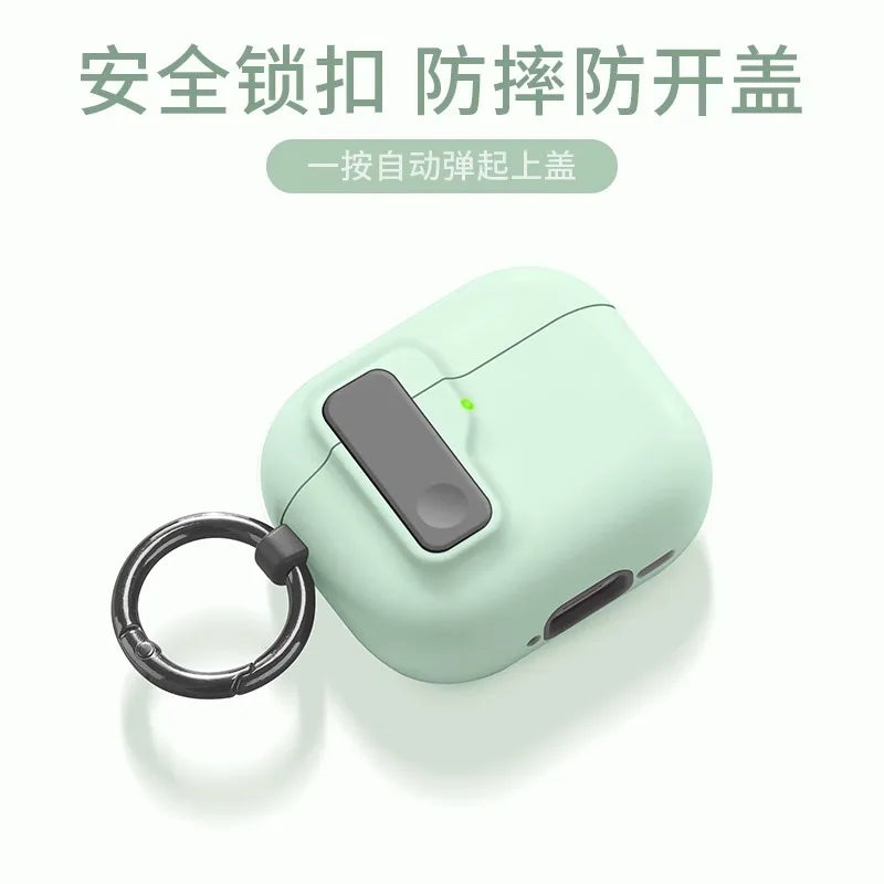 AirPods Pro 3 Case with Magnetic Phone Stand & Hook – Auto Lock TPU Shockproof Cover (2025)