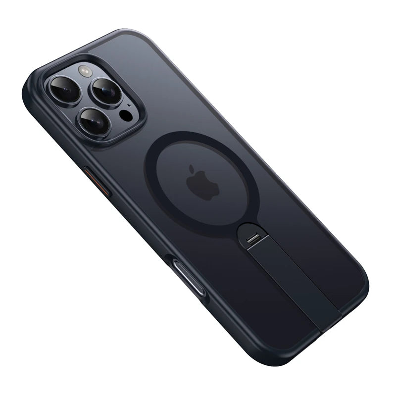 360° Magnetic Phone Case with Hidden Stand – MagSafe Compatible for iPhone 16/15/14/13/12