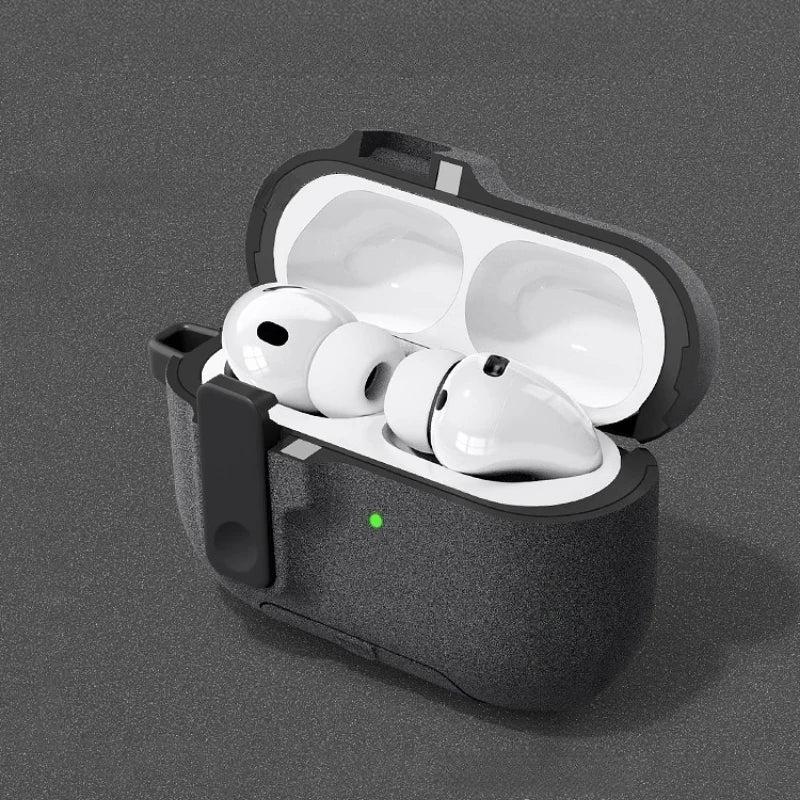 AirPods Pro 3 Case with Magnetic Phone Stand & Hook – Auto Lock TPU Shockproof Cover (2025)