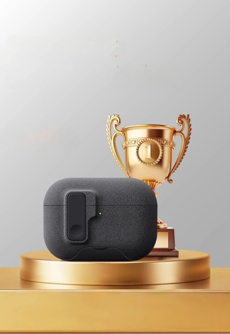 AirPods Pro 3 Case with Magnetic Phone Stand & Hook – Auto Lock TPU Shockproof Cover (2025)