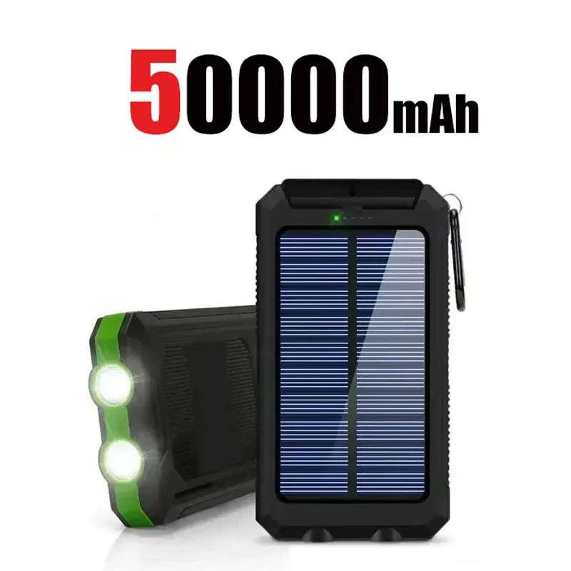200000mAh Solar Power Bank – Portable High Capacity Fast Charging External Battery for iPhone & Android